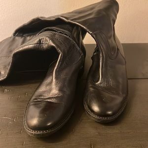 Leather Over the Knee Genuine Leather Boots BROWNS